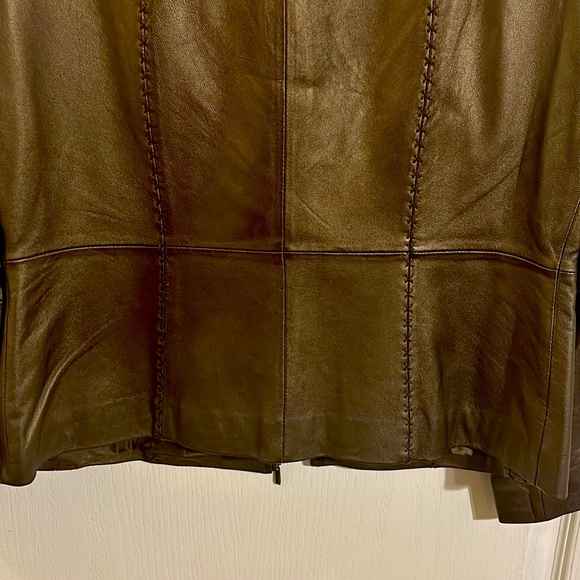 NWOT Bronze soft leather jacket - Coldwater Creek - Size Small - Picture 10 of 13